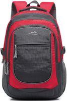 Backpack Bookbag for School College Student Sturdy Travel Business Hiking Fit Laptop Up to 15.6 Inch Multi Compartment Night Light Reflective (Red)
