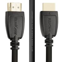 QualGear High Speed HDMI 2.0 Cable with Ethernet (6 Feet) - 100% OFC Copper, 24K Gold Plated Contacts, Triple-Shielded. Supports 4K Ultra HD, 3D, 18 Gbps, Audio Return Channel (QG-CBL-HD20-6FT)