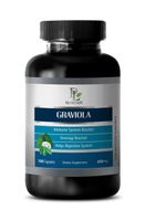 Graviola Leaves Supplement - GRAVIOLA Extract 650 Mg - Yeast Infection - 1 Bottle 100 Capsules