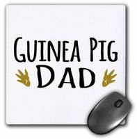 3D Rose"Guinea Pig DadFor Pet OwnersCavy Rodent Family PetsWith Brown Paw PrintsFootprints" Matte Finish Mouse Pad - 8 x 8" - mp_154018_1