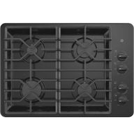 GE JGP3030DLBB 30 Inch Gas Cooktop with MAX System, Power Broil, Simmer, Continuous Grates, Sealed Burners and ADA Compliant