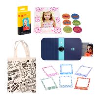 KODAK Smile Instant Print Digital Camera (Blue) Magnetic Photo Frames Kit