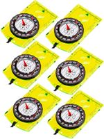 Gejoy 6 Pieces Navigation Backpacking Compass Orienteering Hiking Compass Adjustable Map Reading Compass for Boy Scout Kids Outdoor Camping (Style 1)