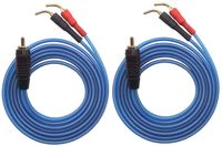 KK Cable V1-W2 18 GAUGE OFC Speaker Wire Pair with RCA Male (White & Red) to 2 Pair Pin (4Pin) Plugs, V1-W2 (1.5M(4.92ft))