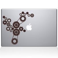 The Decal Guru Steampunk Gears MacBook Decal Vinyl Sticker - 13" MacBook Air - Brown (1184-MAC-13A-BRO)