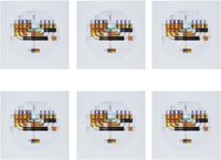 3dRose MENORAH - MOSAIC - Greeting Cards, 6 x 6 inches, set of 6 (gc_8354_1)