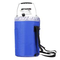 BestEquip 3L Liquid Nitrogen Container Aluminum Alloy Liquid Nitrogen Tank Cryogenic Container with 3 Canisters and Carry Bag