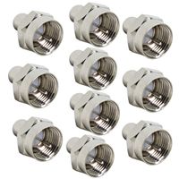 Coax Cap Cover, 75 Ohm Terminator, 10-Pack, RFAdapter, Coax Terminator Caps for Ports on Splitter, AMP, Coaxial Cable, TV Antenna, Wall Plates, Booster