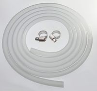 ZAOJIAO Home Brewing and Winemaking Silicone Tubing, 10mm(3/8 inch) ID x 13mm(1/2 inch) OD, 10 ft, High Temp Food Grade Tube, Flexible Hose Pipe with Stainless Worm Gear Hose Clamps