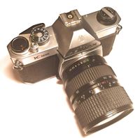 Pentax K1000 Manual Focus SLR Film Camera with Pentax 50mm Lens