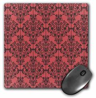 3dRose LLC 8 x 8 x 0.25 Inches Deep Rose Damask Mouse Pad (mp_152161_1)