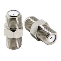 Female to Female Coaxial Connector, 2-Pack F Type Coax Cable Extension Coupler Barrel RFAdapter for Antenna, RG6 Coax Cable