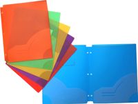 Filexec Two Pocket Folder, Three Hole Punched, Assorted Colors, 12 Pack (50120-3197)