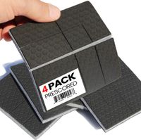 SlipToGrip Furniture Gripper, Stops Sliding Multi Size (4 Pads) - Make 4", 1", 2", etc.- Pre-Scored Multiple Sizes - 3/8" Felt Core - Anti Slip- No Nails,No Glue. Surface Grip Pads