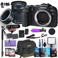 Canon EOS RP Mirrorless Digital Camera with EF 24-105mm f/3.5-5.6 STM Lens and Canon Mount Adapter EF-EOS R kit Bundled w/Deluxe Accessories (Rode Microphone, 4-Pack Photo Editing Software and More)