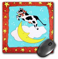 3dRose LLC 8 x 8 x 0.25 Inches Cow Jumped Over The Moon Mouse Pad (mp_1287_1)