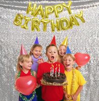 4Ftx6Ft Sequin Backdrop Sparkling Photography Background Curtain for Wedding Birthday Graduation Baby Shower Party Decoration (Silver)