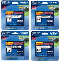 Brother Laminated Black On White Tape 2Pack (TZe2312PK) (8-PACK)