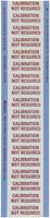 Brady WOAF-53 Aluminum Foil Tape Calibration Labels , Red On Silver,  1.500" x 0.500"  (38.100 Mm x 12.700 Mm),  Legend "Calibration Not Required"  (18 Per Card,  1 Card Per Package)