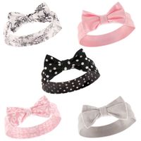 Hudson Baby Unisex Baby Cotton and Synthetic Headbands, Toile, 0-24 Months