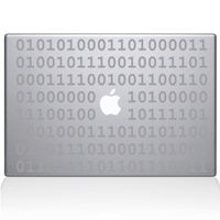 The Decal Guru Binary Decal Vinyl Sticker, 15" MacBook Pro (2015 & Older Models), Silver (1409-MAC-15P-S)
