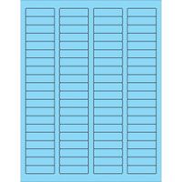 Rectangle Laser Labels/Stickers, 1 3/4" x 1/2", Pastel Blue, (8000 Labels Per Case)