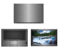 decalrus - Protective Decal for Dell Latitude 7490 (14" Screen) Laptop Titanium Texture Brushed Aluminum Skin case Cover wrap BAdellLatitude7490Titanium