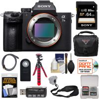 Sony Alpha A7 III 4K Digital Camera Body with 64GB Card + Case + Tripod + Strap + Remote + Kit