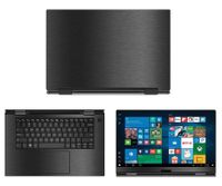 decalrus - Protective Decal for Dell XPS 9575 (15.6" Screen) Laptop Dark Grey Texture Brushed Aluminum Skin case Cover wrap BAdellXPS15_9575Dark Grey