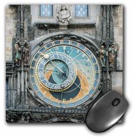 3D Rose"Europe Czech Republic Bohemia Prague Astronomical Clock." Matte Finish Mouse Pad - 8 x 8" - mp_208777_1