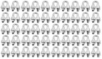 BRUFER 98200 Wire Rope Clamp Clip for Cables Zinc Plated - 1/16" inch - Bulk Pack of 50 Pieces