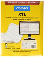 DYMO Laminated Wire/Cable Wrap Sheet Labels for DYMO XTL Label Makers, Black on White, 2", 1 Roll (1908558)