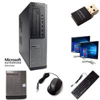 Desktop Computer Package, Quad Core i5 3.1GHz, 8GB Ram, 500GB, Dual 22" LCD, DVD, WiFi, Keyboard, Mouse, Bluetooth, Windows 10 Pro Compatible with Dell OptiPlex 790 (Renewed)