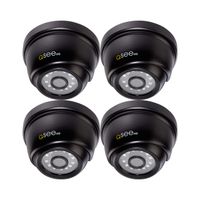 Q-See Home 1080P Analog HD Add-On Dome Surveillance Camera 4 Pack, Night Vision, Indoor and Outdoor, Black (QTH8056DA-4)