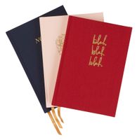 C.R. Gibson Blue "Notes," Red "Blah Blah Blah," and Pink and Gold Floral Heart Pattern Hardcover Journal Notebooks for Women, Set of 3, 6" W x 8" H, 120 Pages