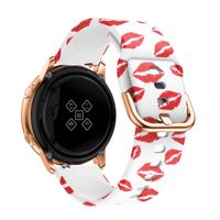 Wenicaca Watch Bands Compatible with Samsung Galaxy Watch Active (40mm) Bands, 20mm Samsung Galaxy Watch Band Soft Silicone Strap for Samsung Galaxy Watch(42mm)£¨Red Lip£