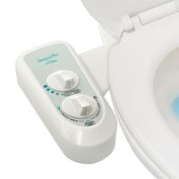 Bathroom Bidet Seat Attachment - Fresh Water Adjustable Function with Plastic Sprayer for Full Tushy Cleaning - Standard Non-Electric Mechanical Self Clean Personal Hygiene - Serenelife