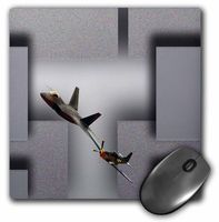 3dRose LLC 8 x 8 x 0.25 Inches Two Planes in Air Show Flying Close Together on Gray Back Drop That Has Been Beveled and Texturized Pattern Mouse Pad (mp_47508_1)