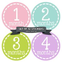 Months in Motion Baby Monthly Stickers - Baby Milestone Stickers - Newborn Girl Stickers - Month Stickers for Baby Girl - Baby Girl Stickers - Newborn Monthly Milestone - Belly Sticker
