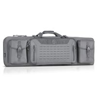Savior Equipment Urban Warfare Tactical Double Carbine Long Rifle Bag Gun Case Firearm Backpack w/Pistol Handgun Case - 42 Inch SW Gray
