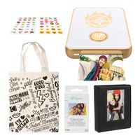 Lifeprint 2x3 Wizarding Magic Photo and Video Printer (White) Photo Album Bundle