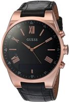 GUESS Men's Stainless Steel Connect Smart Watch - Amazon Alexa, iOS and Android Compatible, Color: Black (Model: C0002MB3)