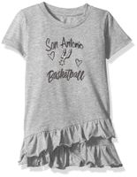 NBA by Outerstuff NBA Newborn & Infant San Antonio Spurs Claim to Fame Ruffle Dress, Heather Grey, 12 Months