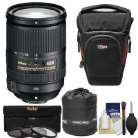 Nikon 18-300mm f/3.5-5.6G VR DX AF-S Nikkor-Zoom Lens + 3 Filters + Holster Case + Pouch Kit for D3200, D3300, D5300, D5500, D7100, D7200 DSLR Camera