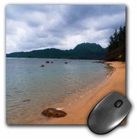 3dRose LLC 8 x 8 x 0.25 Inches Mouse Pad, Kauai Coastline Hanalei Bay (mp_6381_1)
