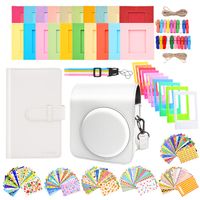 Sunmns Accessories Bundle Kit Set for Fujifilm Instax Mini 70 Instant Film Camera, Accessory Include Case, Album, Stickers, Photo Frames, Hanging Frame, Strap (White)