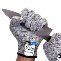 Dowellife Cut Resistant Gloves Food Grade Level 5 Protection, Safety Kitchen Cuts Gloves for Oyster Shucking, Fish Fillet Processing, Mandolin Slicing, Meat Cutting and Wood Carving, 1 Pair (Small)