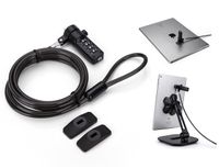 AboveTEK iPad Lock Security Cable w/Adhesive Plates, 6-Ft Keyless 4 Digit Combination Tablet Lock Kit, Anti-Theft Hardware Locking Cable for iPhone Cell Phone MacBook Laptop in Showroom Retail Stores