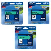Brother Laminated Tape Black on Green, 18mm (TZe741) (3)