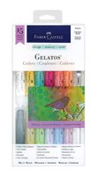 Faber-Castell Gelatos Pastels Color Set, 15 Pastel Colors - Multi-Purpose Art Medium